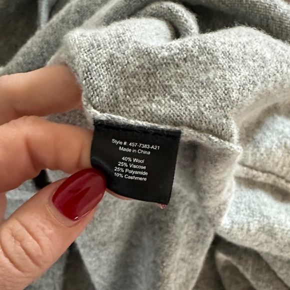 Jenni Kayne Heather Gray Knit Sweater Dress, Cashmere Wool Blend - Picture 5 of 6